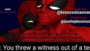 Spiderman and deadpool simulate adulterate