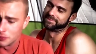 Stepsons together with stepdads sharing body heat in the first place camping driveway