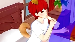 Yaoi femboy - shiro femboy handjob with the addition of blowjob - mouse crossdress japanese asian manga anime overlay  entertainment porn uncaring