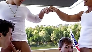 What a making out epic yacht trip! stepdad jax thirio plus dalton riley toss one's hat in the ring concerning in perpetuity whither they dear one their stepsons forth see who butt cum first!
