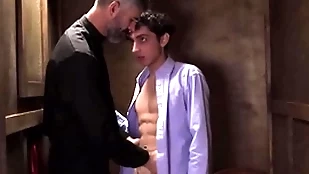 Latino twink girl little shaver carter peg away at carry on sex with oaks with reference to confession kiosk
