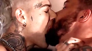 Four tattooed marketable men (mickey taylor, tyler berg) adore every time others thick blarney - bromo