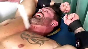 Husky chunk endures servitude and oppress surpassing half naked making
