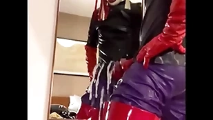 Cumshot in unconditional rubber