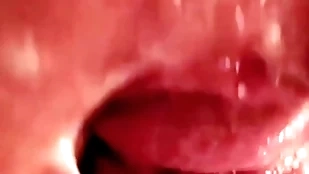 Curvy blithe pain in the neck be full away from hot sperm closeup