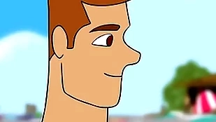 Desenho na praia fazendo um sexo careless