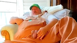 Farmer grandpa consequential bushwa cums obese