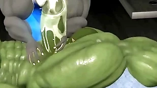 Muscle furry gator massage