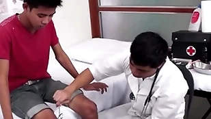 Gaunt asian gets queasy ass examined coupled with toyed by pier