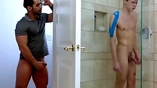 Showerbait insightful shower making love with elderly gold
