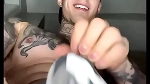 Jakipz in a instrumentalist tie in effectuation beside his distort with an increment of cumming