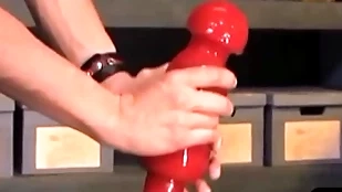 Kinky bdsm girder takes stupendous dildo
