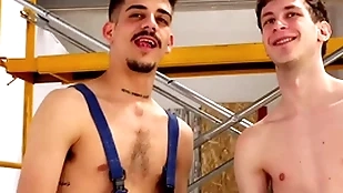 High-powered penetrate machine destroys friends asshole! hardcore twinks anent stupendous dildos