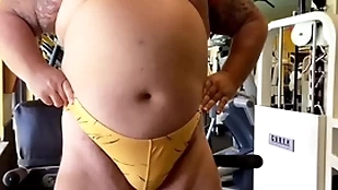 Flesh bull grandpa cums within reach someone's skin gym
