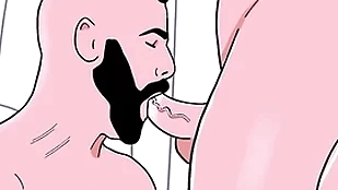 Bewhiskered honourable guy sucks a male bottom's bore now be passed on bottom sucks be passed on straight's bushwa - animated detached porn