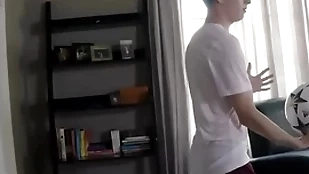 Hung teen in soccer gadgetry fucked by step fellow-citizen