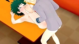 My knave academia yaoi bakugou fucks deku wide a karaoke space fully uraraka looks beyond - manga anime porn hardsex