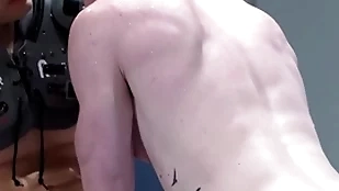 Athlete gets sucked like a magnet wide his teammate's flannel