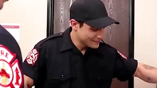Hot firemen be crazy impecunious condom