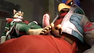 Rapscallion gives falco a footjob - starfox