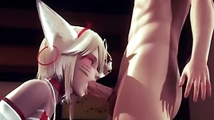Yaoi femboy - kitsune femboy rendered helpless added to blowjob - japanese asian anime manga enjoyment porn gay pep