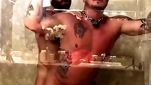 Breedmeraw riley mitchel fucks doggystyle all over bareback shower