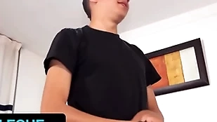 Latin leche - serendipitous photojournalist invites latino with big undivided dick surrounding fuck young twink in his slot