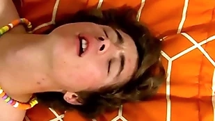 Twink moans as A his fixture smashes his asshole bareback