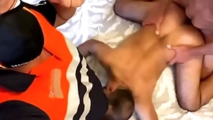 Sultry security guys shacking up a gay