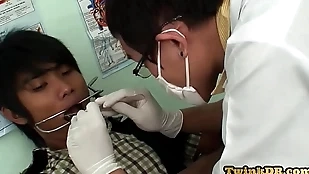 Examined Asian twink breeded beside presbyter by his water down