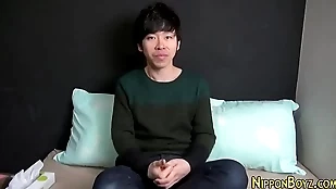 Gay asian solo stroking